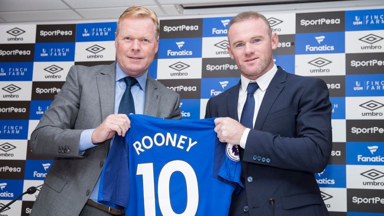 Rooney spoke to the press alongside Ronald Koeman at Goodison Park