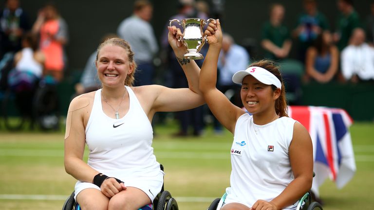 Jordanne Whiley won the Wimbledon wheelcahir doubles with Yui Kamiji