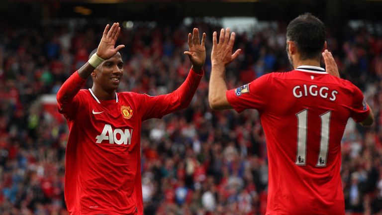Ashley Young scored two stunning goals in the rout