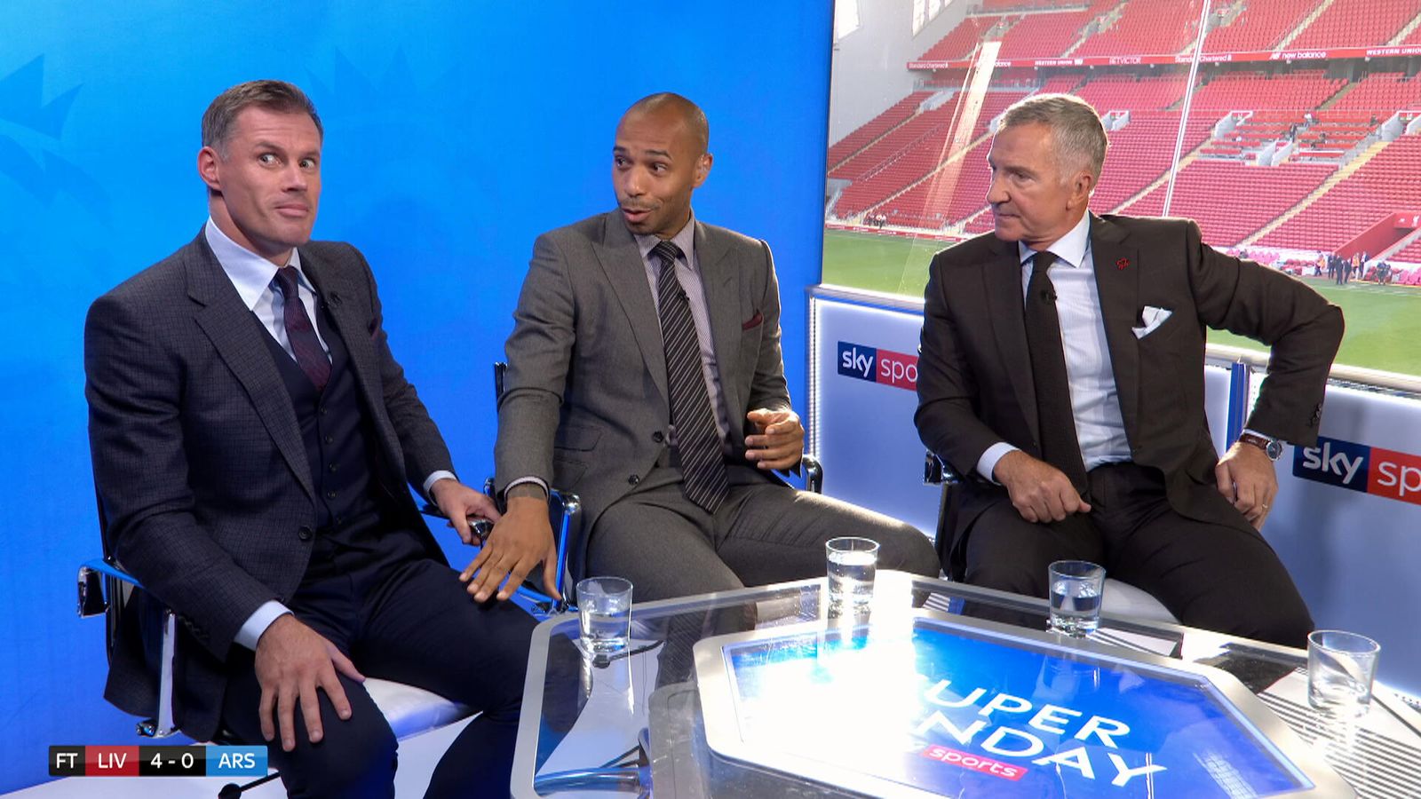 WATCH: Jamie Carragher, Thierry Henry Recreate Famous 'leg Touch ...