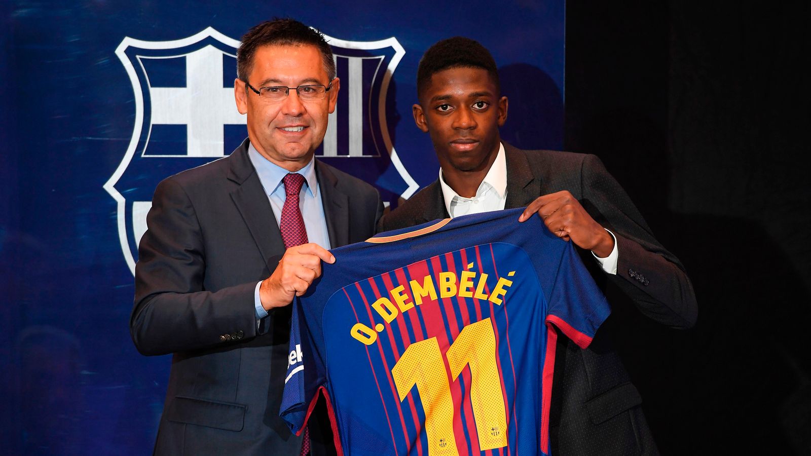 Ousmane Dembele officially a Barcelona player after signing five-year deal  | Football News | Sky Sports