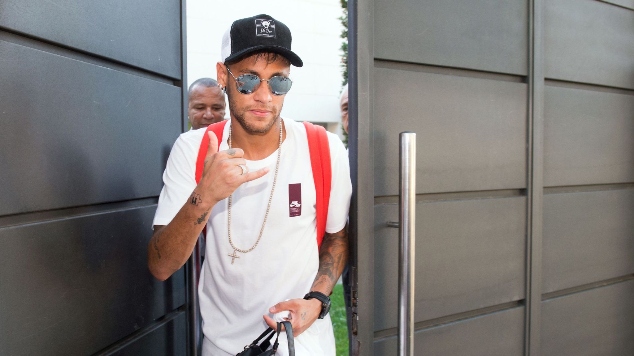 Neymar touches down in Paris following world-record transfer from