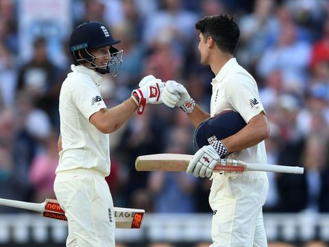 Joe Root and Alastair Cook added 248 for England's third wicket