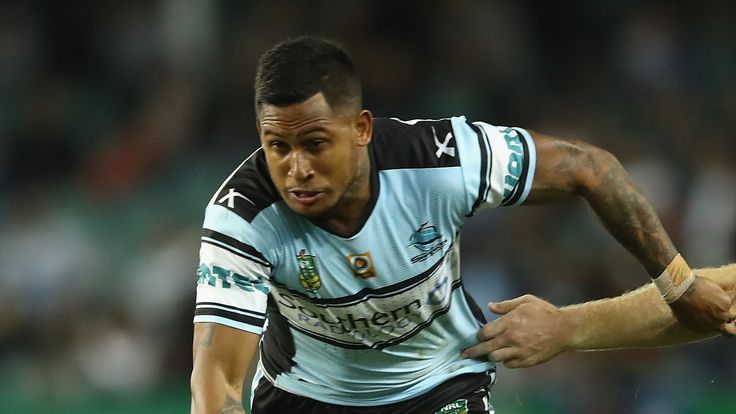 Ben Barba  in action for the Sharks