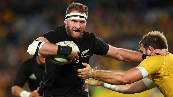 SYDNEY, AUSTRALIA - AUGUST 2017:  Kieran Read of the All Blacks runs the ball during the Bledisloe Cup Rugby Championship match