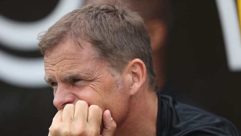 Crystal Palace manager Frank De Boer during the pre- season friendly match between Maidstone United and Crystal Palace in July 2017