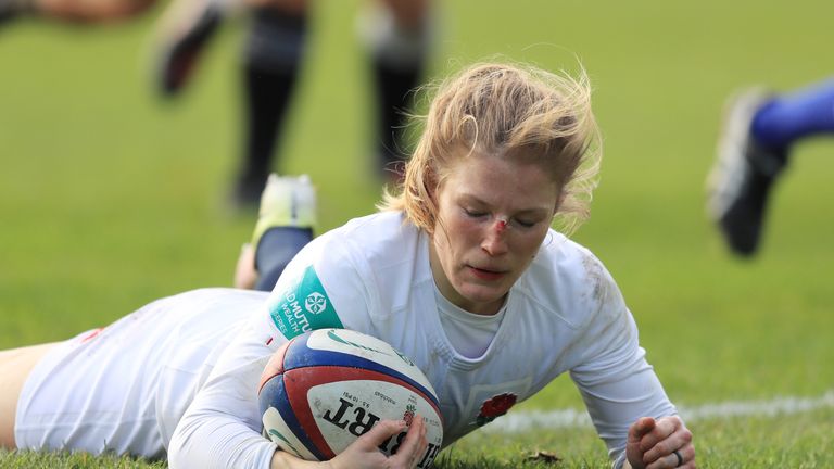  Lydia Thompson scored one of England's tries