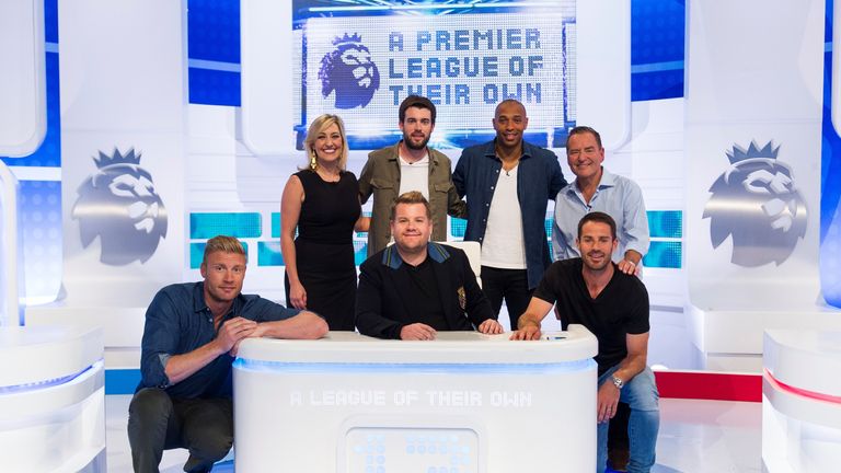 James Corden is joined by special guests for A Premier League Of Their Own