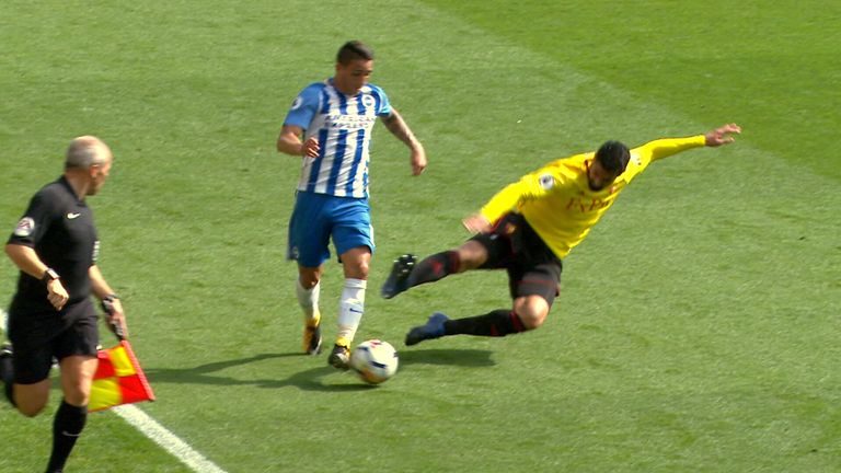Watford's Miguel Britos issues apology for tackle on Brighton's Anthony  Knockaert, Football News