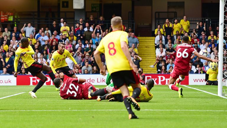 Abdoulaye Doucoure gives Watford a 2-1 lead at Vicarage Road
