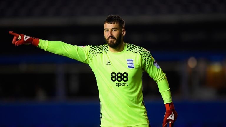 Birmingham goalkeeper Adam Legzdins 