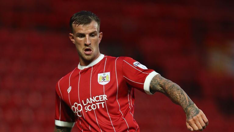 BRISTOL, ENGLAND - JULY 28:  Aden Flint of Bristol City during the pre season match between Bristol City and FC Twente at Ashton Gate on July 28, 2017 in B