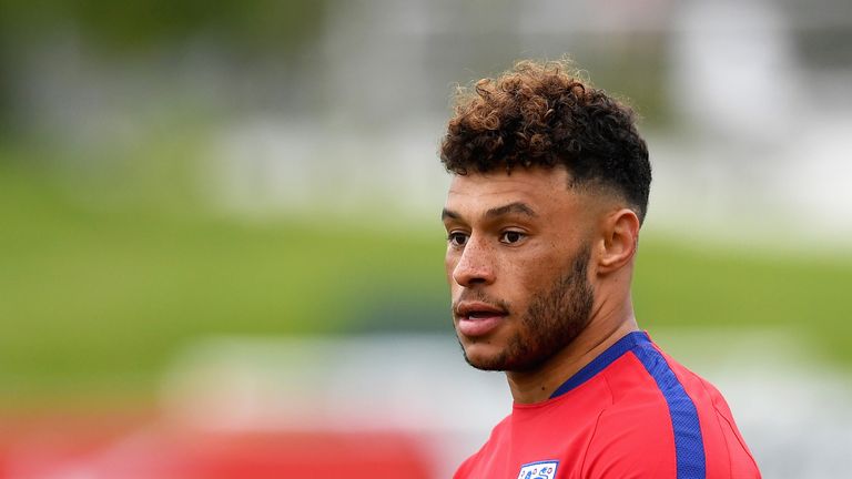 Alex Oxlade-Chamberlain of England during an England training session ahead of their World Cup Qualifiers