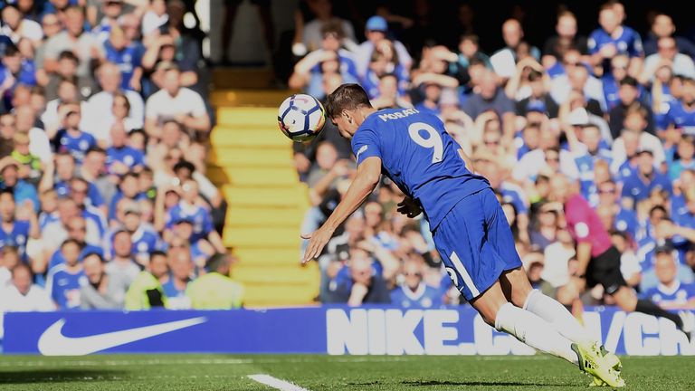 Alvaro Morata opens his Premier League account for Chelsea