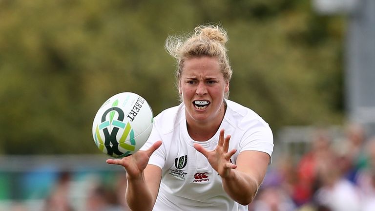 Amber Reed in action against Italy