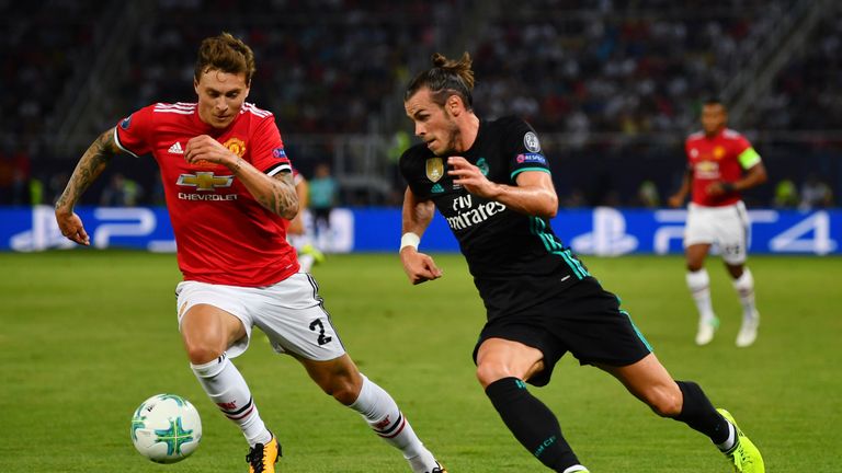 Gareth Bale in action in the UEFA Super Cup final