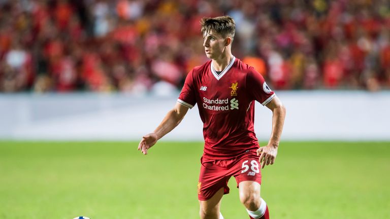 HONG KONG, HONG KONG - JULY 22: Liverpool FC forward Ben Woodburn in action during the Premier League Asia Trophy match between Liverpool FC and Leicester 