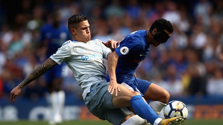 Muhamed Besic came on as a substitute in Everton's defeat to Chelsea on Sunday