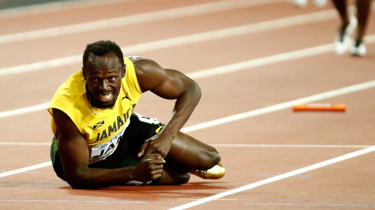 Usain Bolt pulled up during the final leg of the men's 4x100m relay final