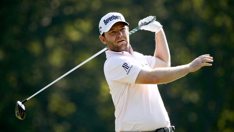 AKRON, OH - AUGUST 03:  Branden Grace of South Africa hits off the sixth tee during the first round of the World Golf Championships - Bridgestone Invitatio