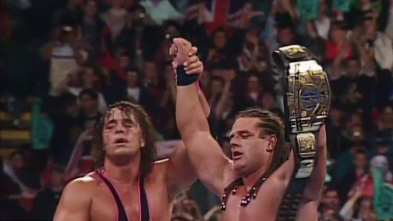 The British Bulldog pulled off one of the most iconic moments in UK wrestling history by beating Bret Hart at Wembley at Summerslam 1992