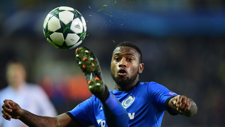 Club Brugge's Stefano Denswil controls the ball during their UEFA Champions League football match at the Jan Breydelstadion on December 7, 2016 in Bruges. 