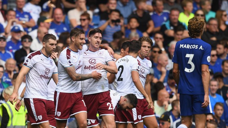 Burnley produced the shock result of the first Premier League weekend by beating champions Chelsea