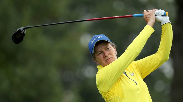 Vice-captain Catriona Matthew played a practice round on Tuesday
