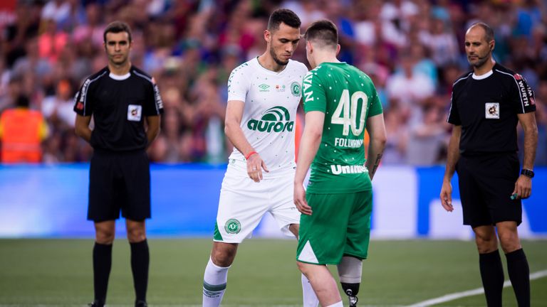 Chapecoense faced Barcelona at the Nou Camp