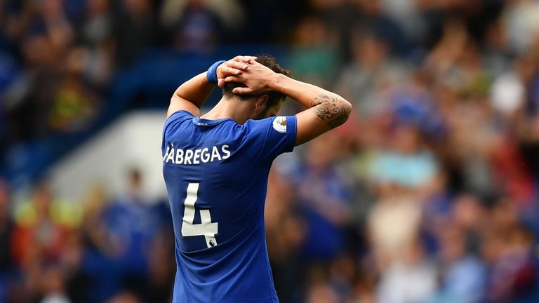 Cesc Fabregas will miss the Tottenham match through suspension
