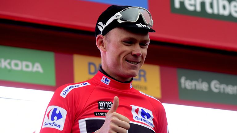 Chris Froome is getting very familiar with La Vuelta's red jersey