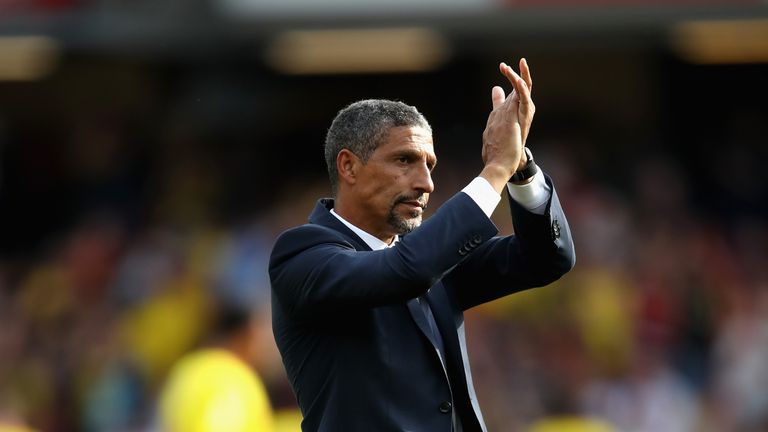 Chris Hughton was pleased to get off the mark in the Premier League after Brighton drew 0-0 at Watford