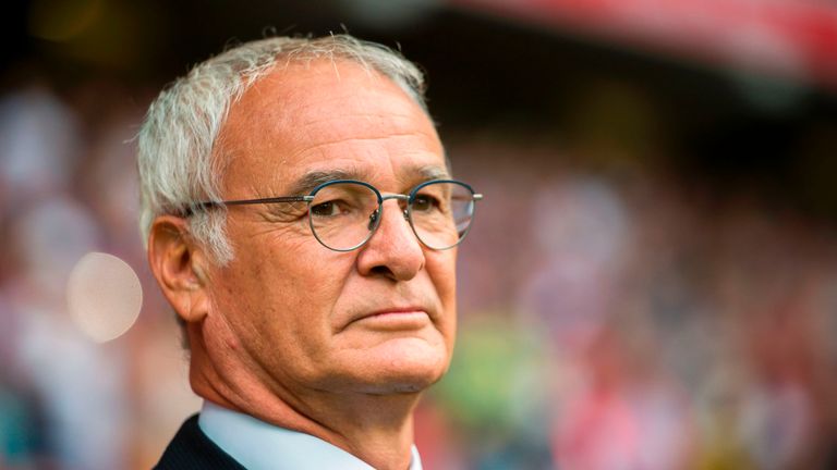 Nantes' Italian head coach Claudio Ranieri  looks on during the French Ligue 1 football match between Lille and Nantes on August 6, 2017 at Pierre Mauroy S