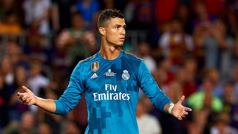 Cristiano Ronaldo during the Spanish Super Cup Final, First Leg against Barcelona