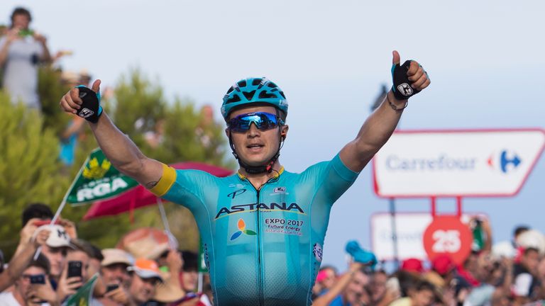 Alexey Lutsenko stormed to victory in the 175.7km fifth stage