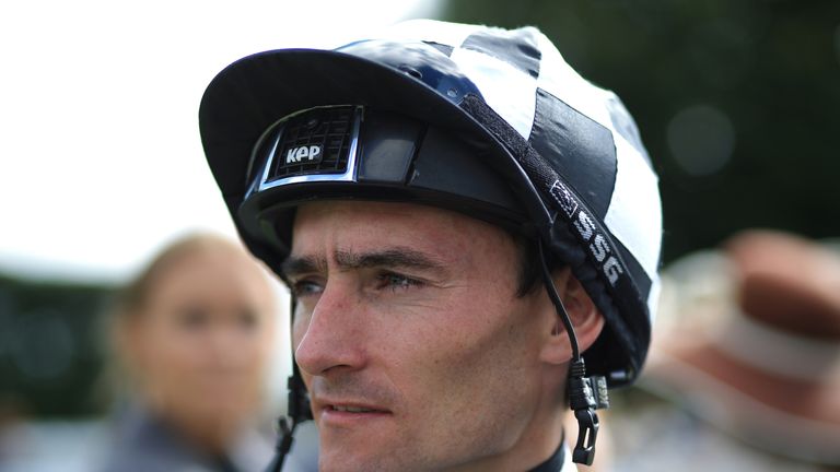 Jockey Daniel Tudhope during day one of the Qatar Goodwood Festival at Goodwood Racecourse. PRESS ASSOCIATION Photo. Picture date: Tuesday August 1, 2017