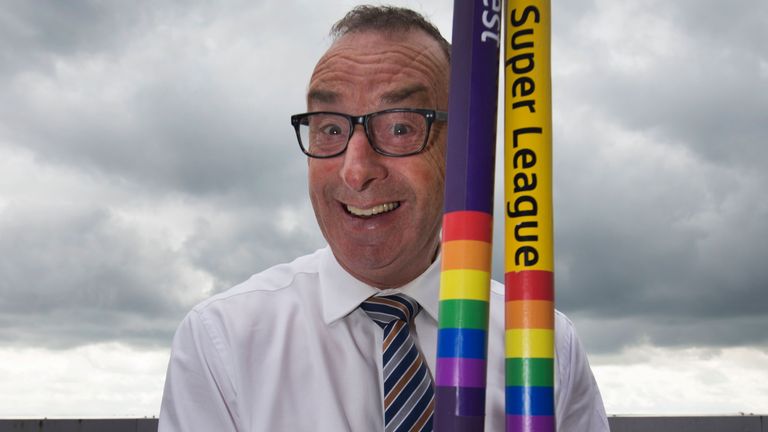 David Lloyd shows his support for Rainbow Laces at the fourth Test