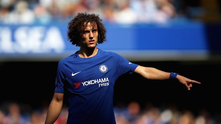 David Luiz during the Premier League match between Chelsea and Everton at Stamford Bridge