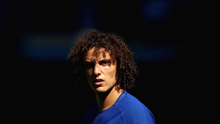 David Luiz during the Premier League match between Chelsea and Everton at Stamford Bridge