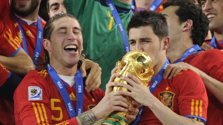 David Villa won the World Cup with Spain in 2010 