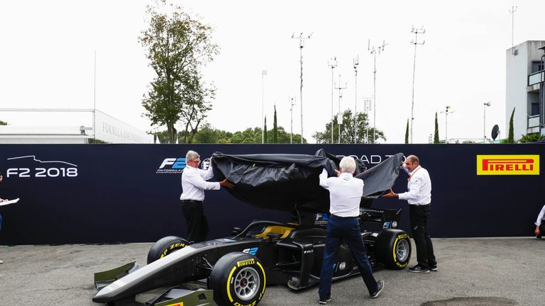 Ross Brawn and Charlie Whiting take the covers off the new F2 car