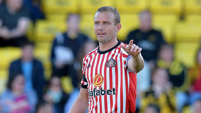 Lee Cattermole in action during the pre-season friendly between Livingston and Sunderland at Almondvale Stadim