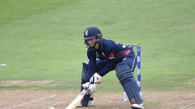 BRISTOL, ENGLAND - JULY 18: Fran Wilson of  England batting during the Semi-Final ICC Women's World Cup 2017 match between England and South Africa at The 