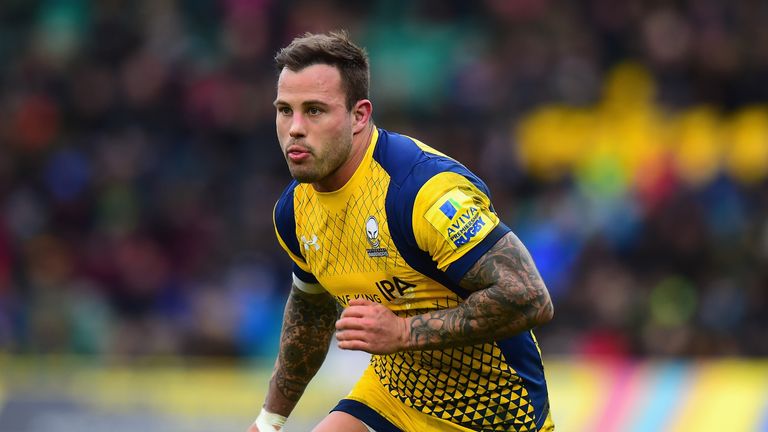 NORTHAMPTON, ENGLAND - FEBRUARY 25:  Francois Hougaard of Worcester Warriors during the Aviva Premiership match between Northampton Saints and Worcester Wa