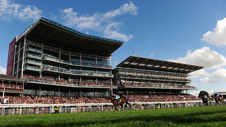 Frankel ridden by Tom Queally win the Juddmonte International Stakes during day one of the 2012 Ebor Festival at York Racecourse.