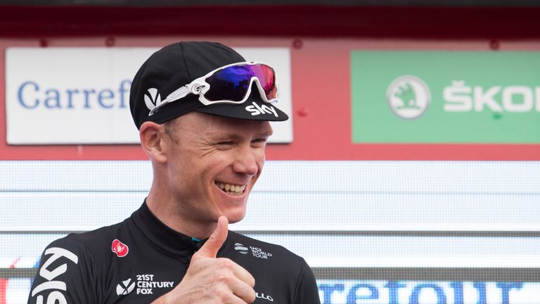 Team Sky cyclist Chris Froome has held the leader's red jersey at La Vuelta for six days 