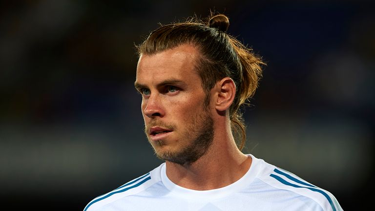 Gareth Bale of Real Madrid looks on during a warm up prior to the Supercopa de Espana Supercopa Final 1st Leg match
