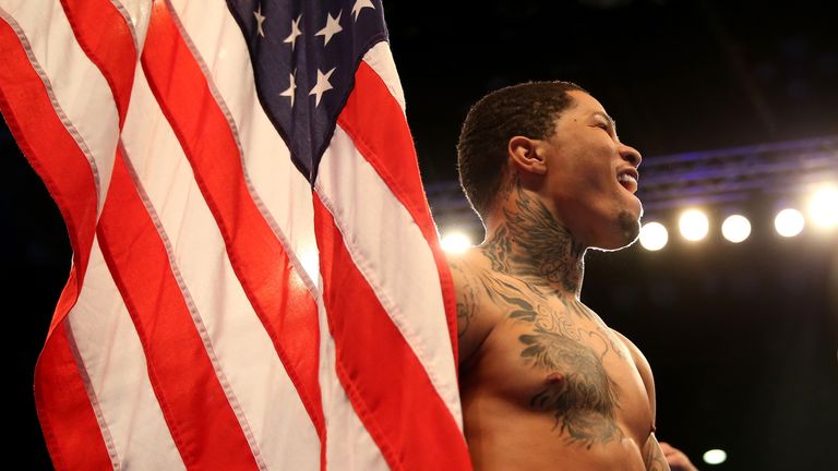 LONDON, ENGLAND - MAY 20:  Gervonta Davis of The United States reacts prior to his fight against Liam Walsh of England in the IBF World Junior Lightweight 