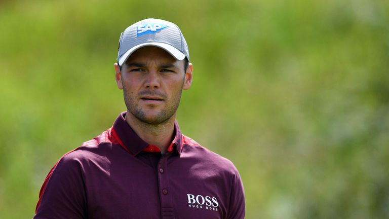 Germany's Martin Kaymer waits on the 10th tee during his third round on day three of the Open Golf Championship at Royal Birkdale golf course near Southpor