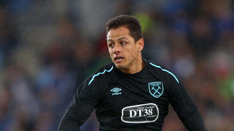 REYKJAVIK, ICELAND - AUGUST 04: Javier Hernandez of West Ham United in action during a Pre Season Friendly between Manchester City and West Ham United at t